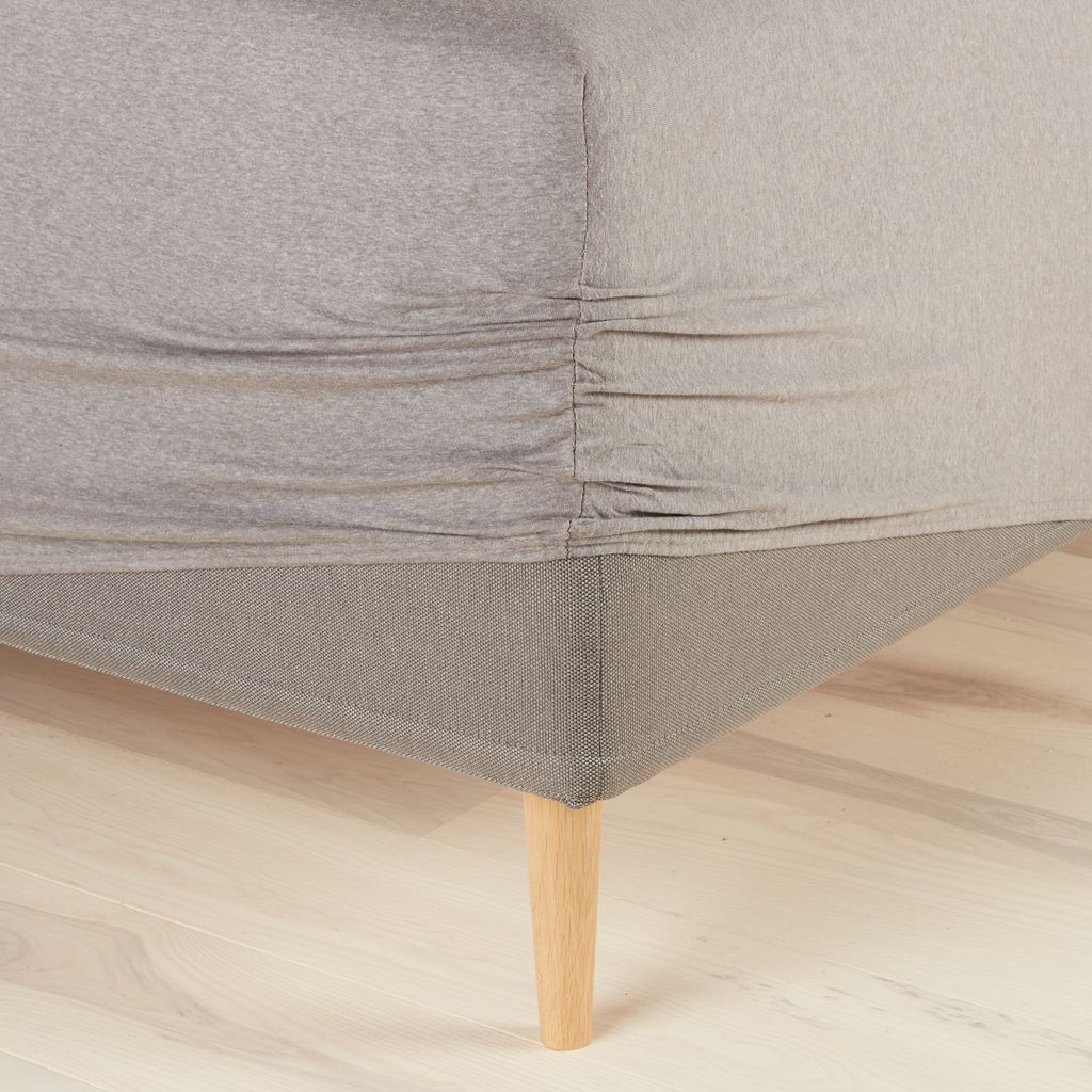 Jersey fitted sheet JENNY King grey melange JYSK