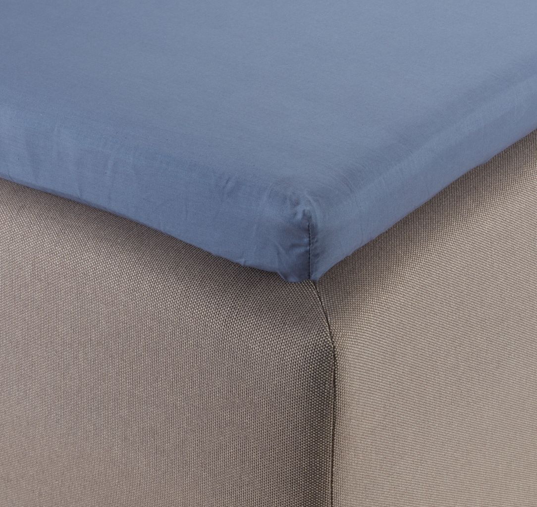 Hoeslaken dekmatras 180x200x610 blauw JYSK