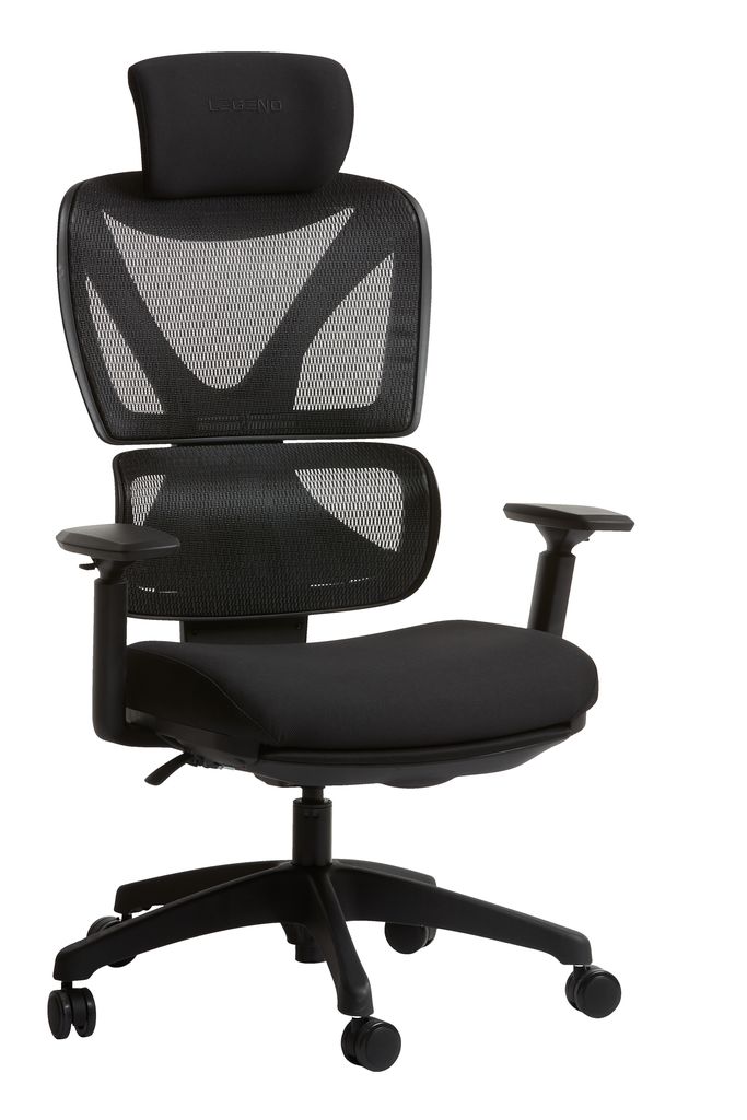 Gaming chair GERLEV w/ leg support black JYSK