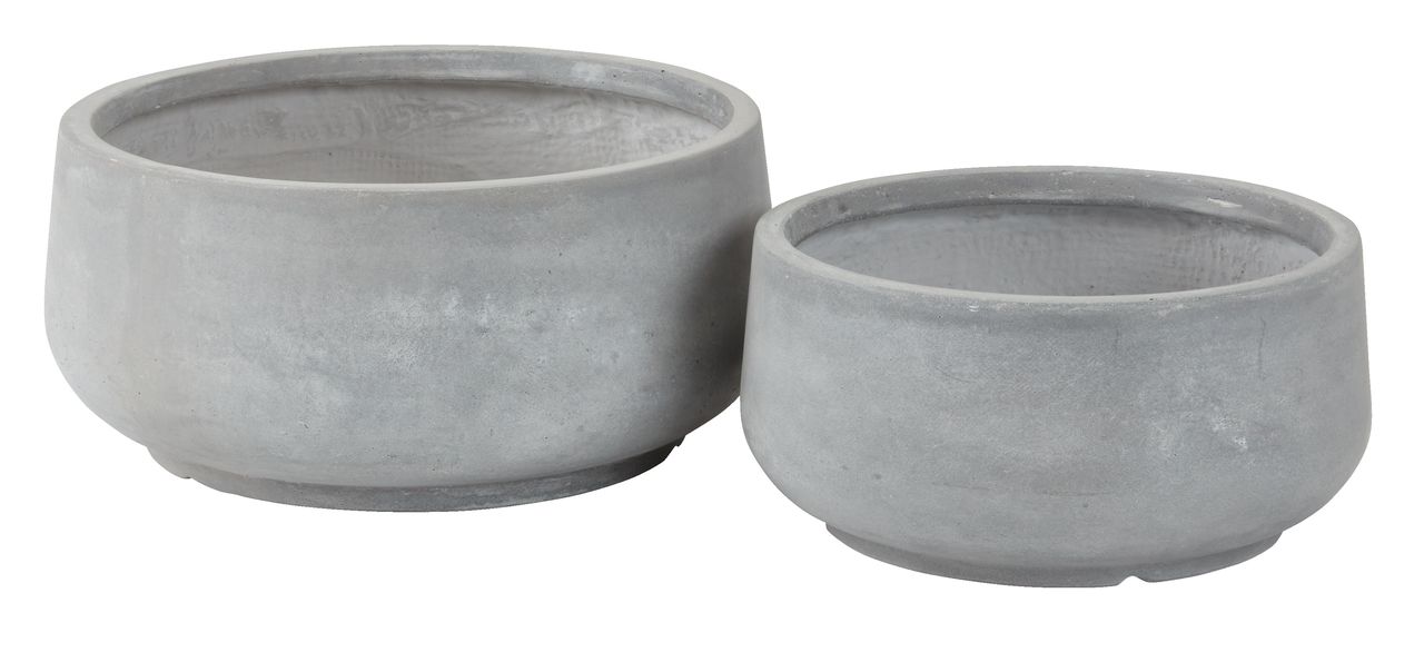 Garden planter TERASSE D44/36 grey set of 2 JYSK