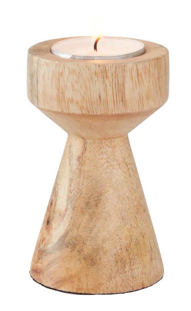 Tealight holder JOHAN D6xH10cm wood JYSK