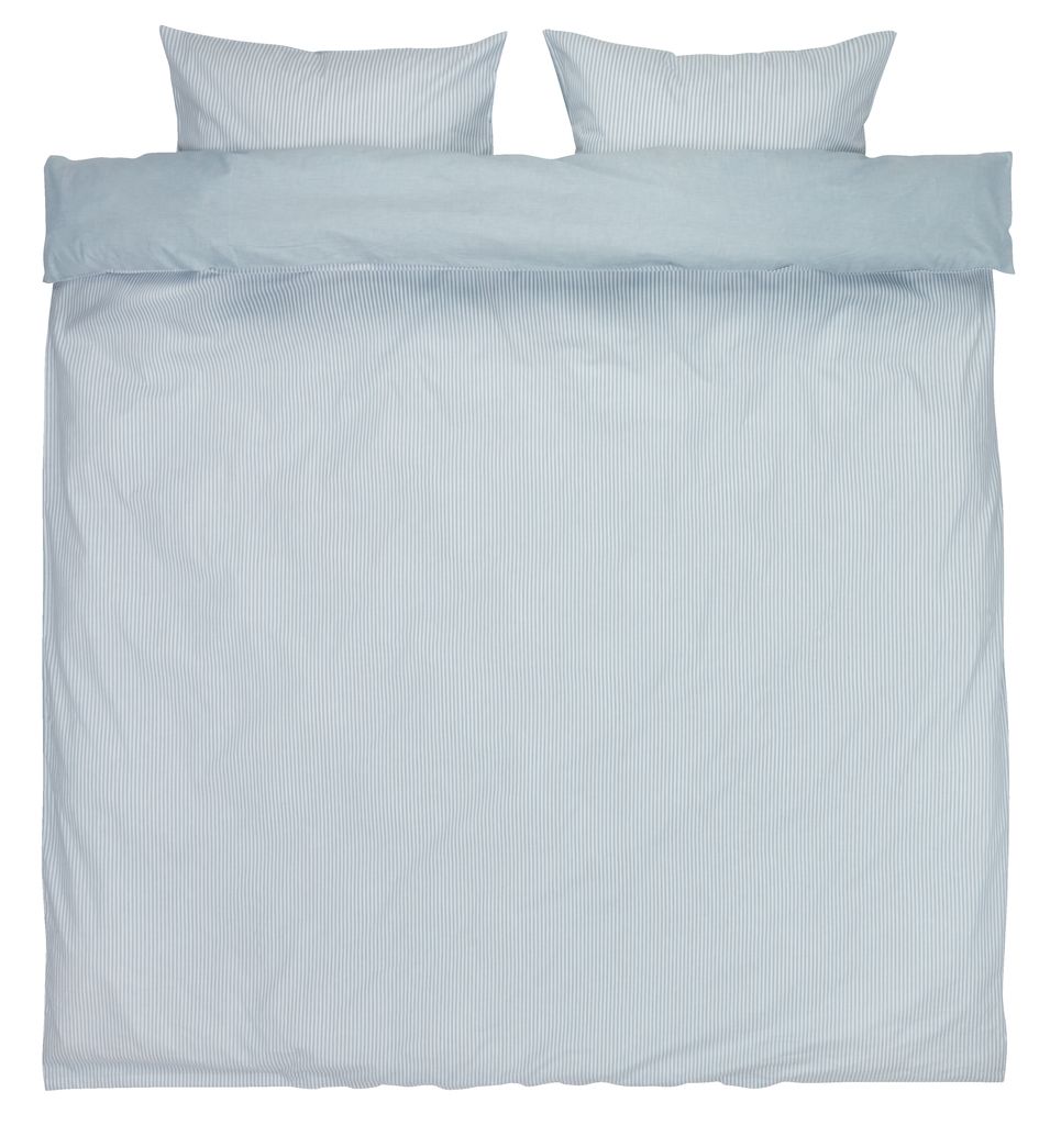 Duvet cover set SHEILA Yarn dyed King blue JYSK