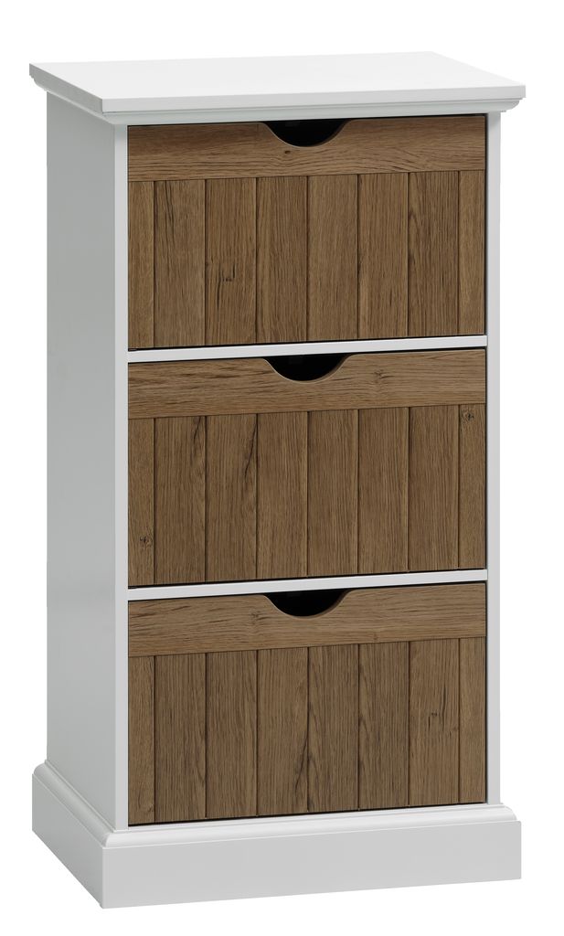 3 drawer chest OLDEKROG oak color/white JYSK