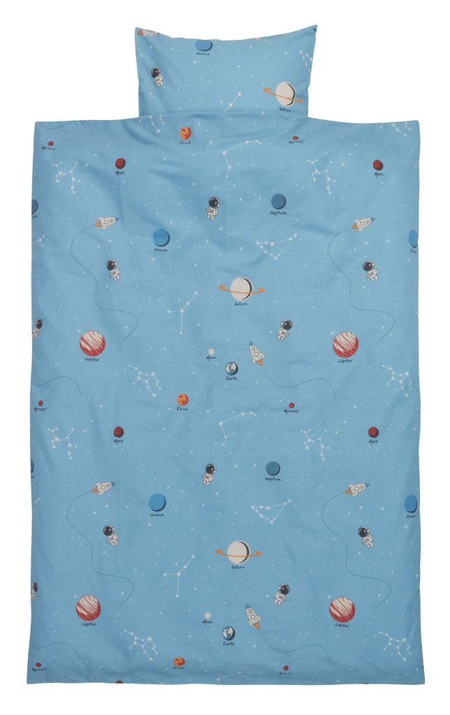 Junior duvet cover set SPACE 100x140 blue JYSK