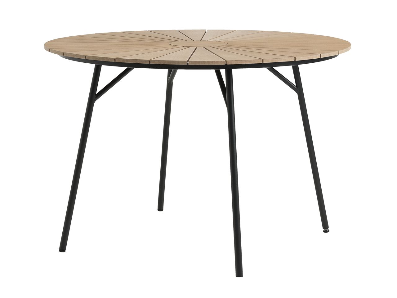 Garden table RANGSTRUP D110 natural/black JYSK