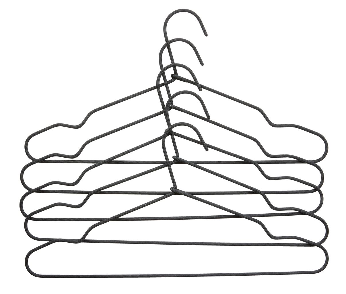 Κρεμάστρες SVENSSON Μ41cm 5τμχ/πκ μαύρο JYSK