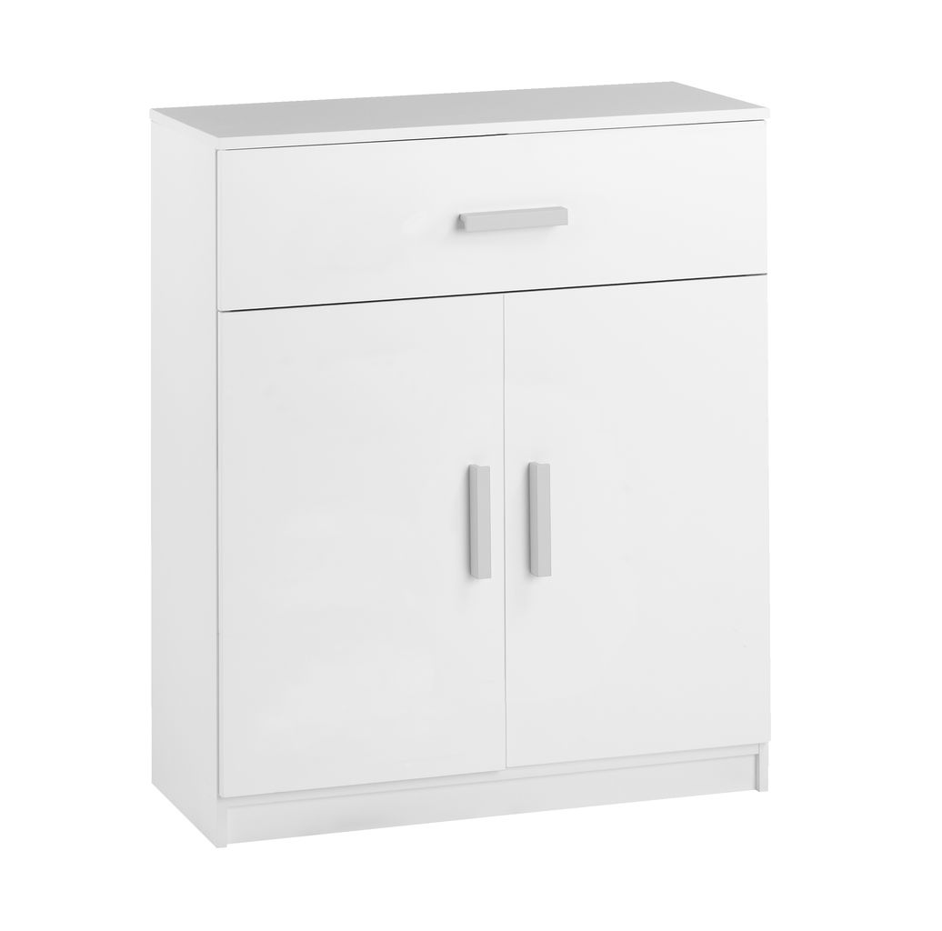 Commode 1 tiroir 2 portes TAPDRUP blanc JYSK