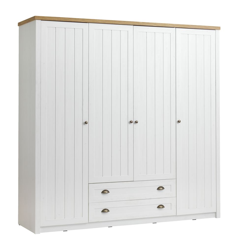 Armoire MARKSKEL 212x210 blanc/chêne JYSK