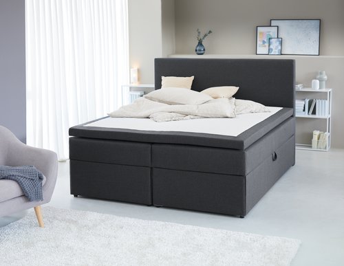 jysk säng med förvaring 120 Kontinental 140X200 Gold C50 M/Förvaring Grå-41 | Jysk