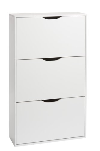 Jysk Ormarici Za Cipele Shoe Cabinet Idskov 3 Compartments White | Jysk