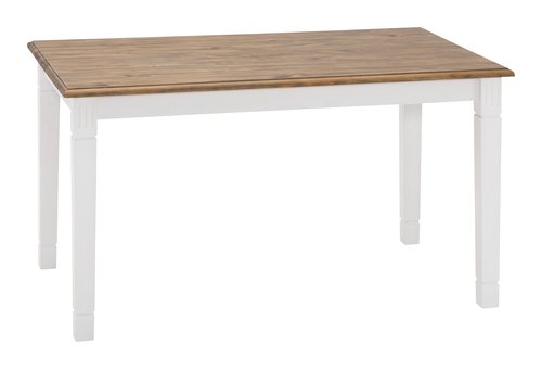 Esstisch WIEN 85x140 weiß/braun JYSK