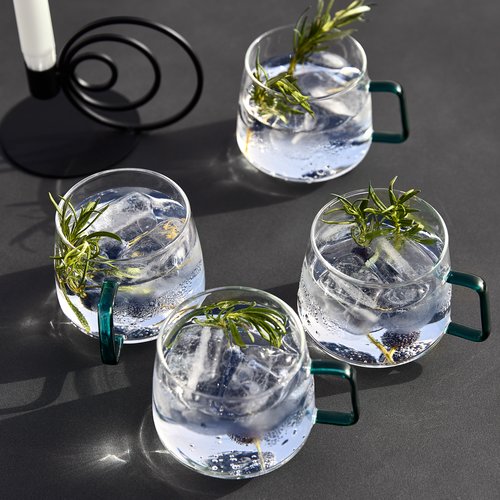 Mug ANDERS glass 40cl D13xH18cm asstd. JYSK