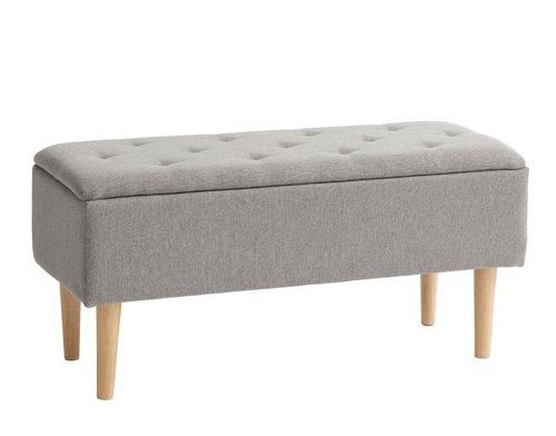 förvaring bänk Bänk Badsted M/Förvaring Ljusgrå | Jysk