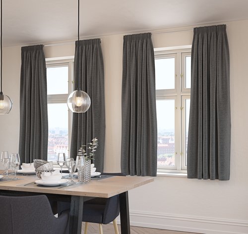 Gordijn Aldra 1X140X175 Verduisterend Antraciet | Jysk