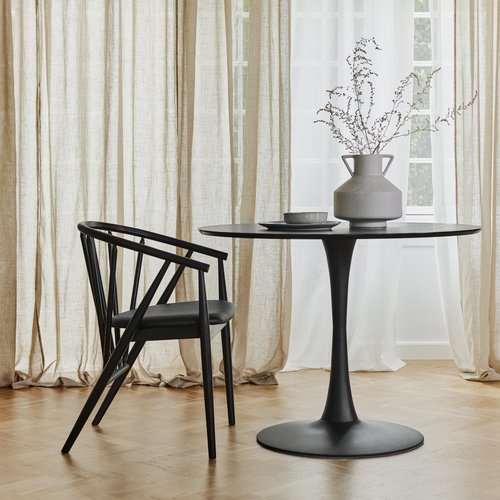 Curtain AGA 1x140x300 linenlook khaki JYSK