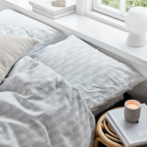 Duvet cover set LINE Double aqua JYSK