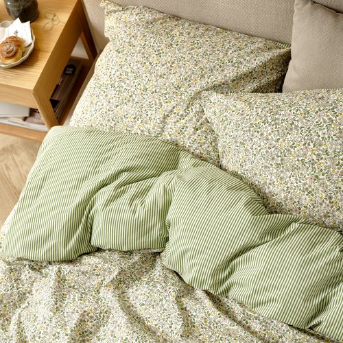 Duvet cover set JOSEFINE Single green JYSK