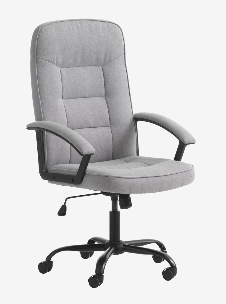 Office chair grey fabric/black JYSK