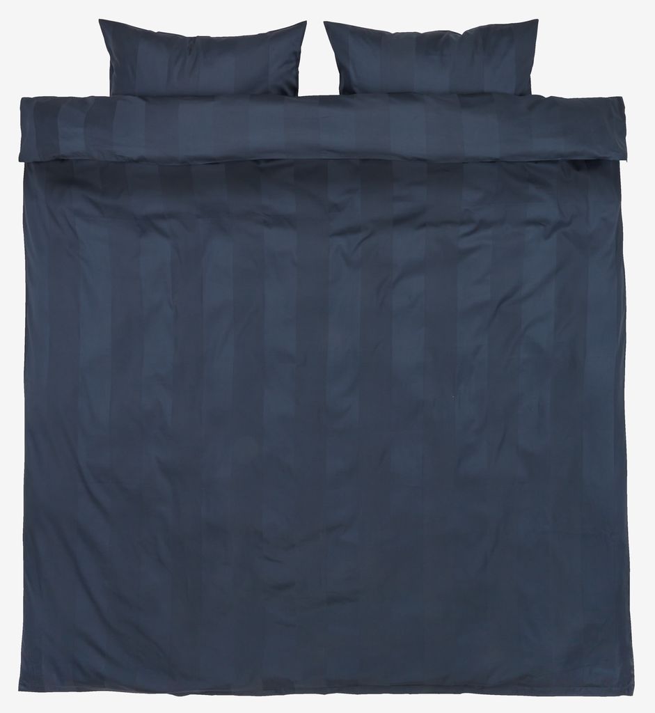 Sateen duvet cover set BARBO King dark blue JYSK