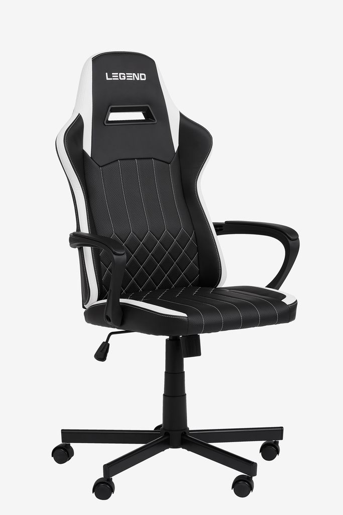 Gaming chair LERBJERG black/white JYSK