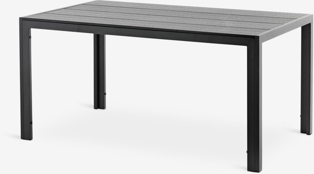 Garden table MADERUP W90xL150 black JYSK