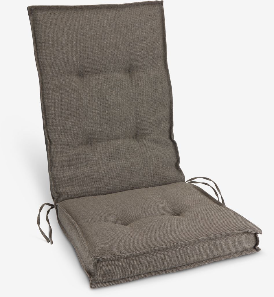 Garden cushion recliner chair REBSENGE dark sand JYSK