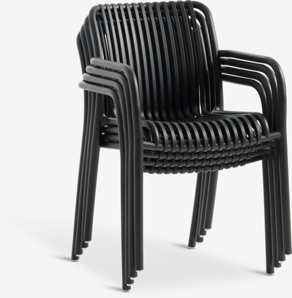Stacking chair NABBEN black JYSK