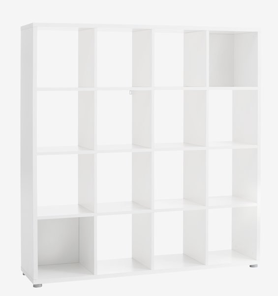 Room divider HALDAGER 16 shelves white JYSK