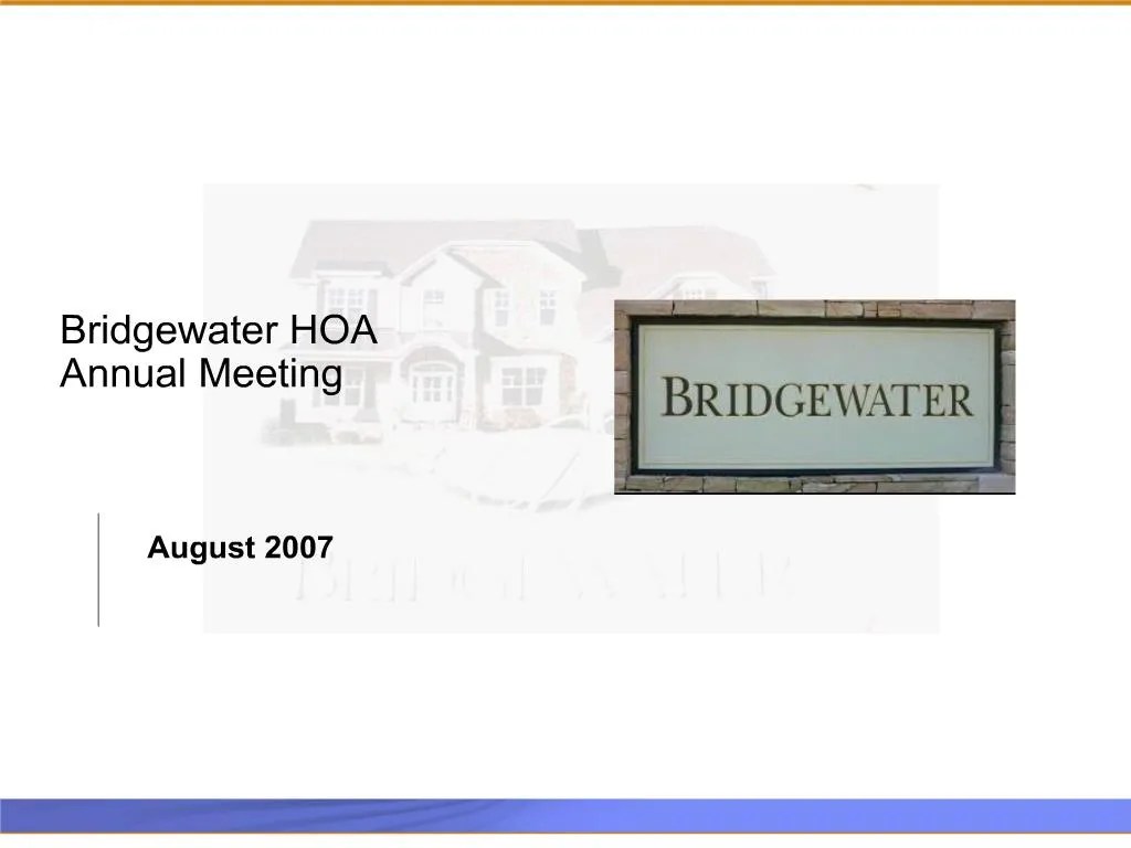 PPT bridgewater hoa annual meeting PowerPoint Presentation, free