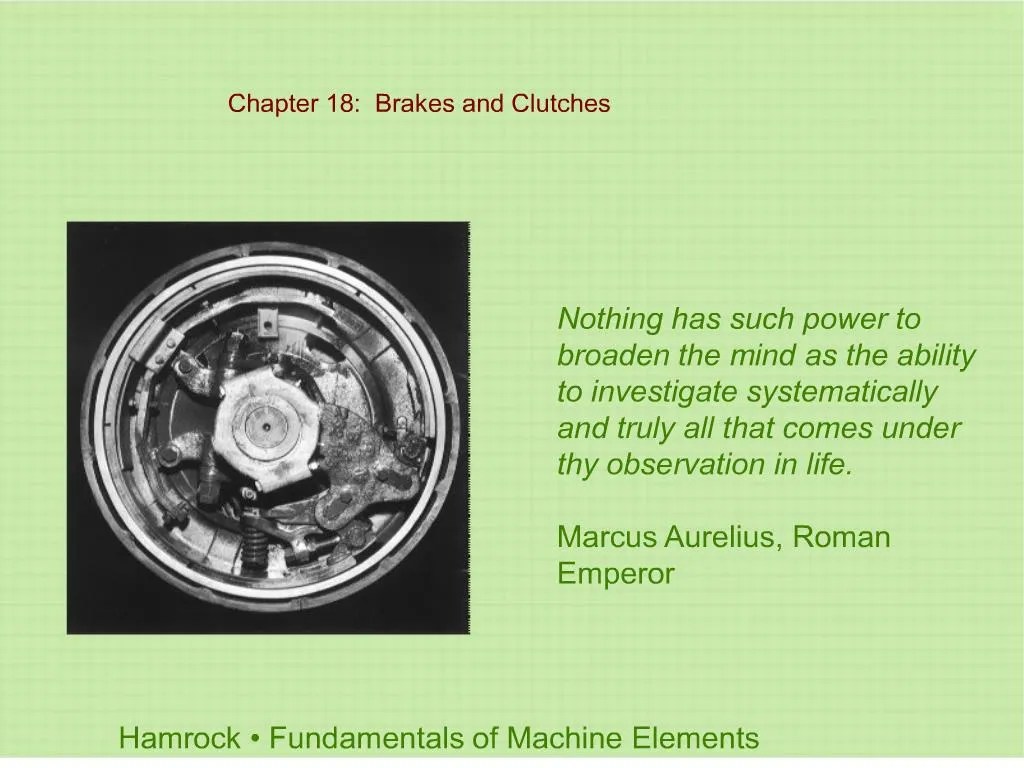PPT Chapter 18 Brakes and Clutches PowerPoint Presentation, free