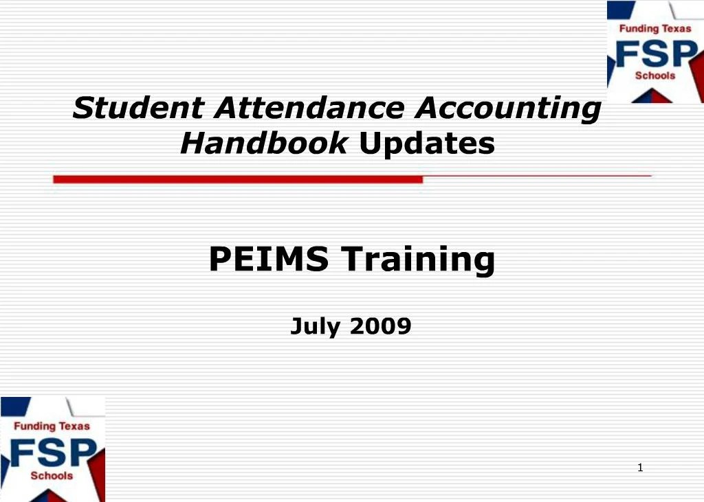 PPT Student Attendance Accounting Handbook Updates PowerPoint
