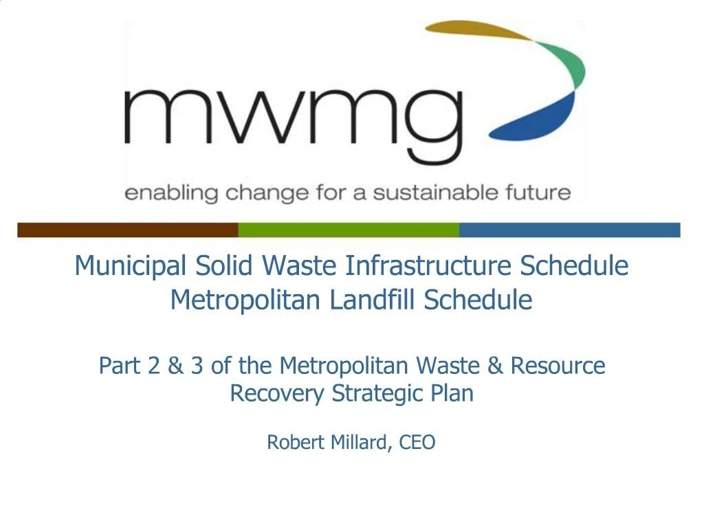 PPT Municipal Solid Waste Infrastructure Schedule Metropolitan
