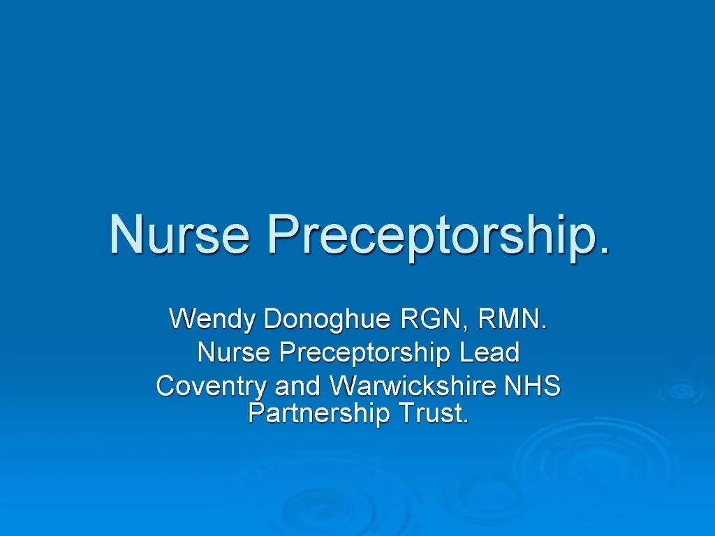 PPT Nurse Preceptorship. PowerPoint Presentation, free download ID