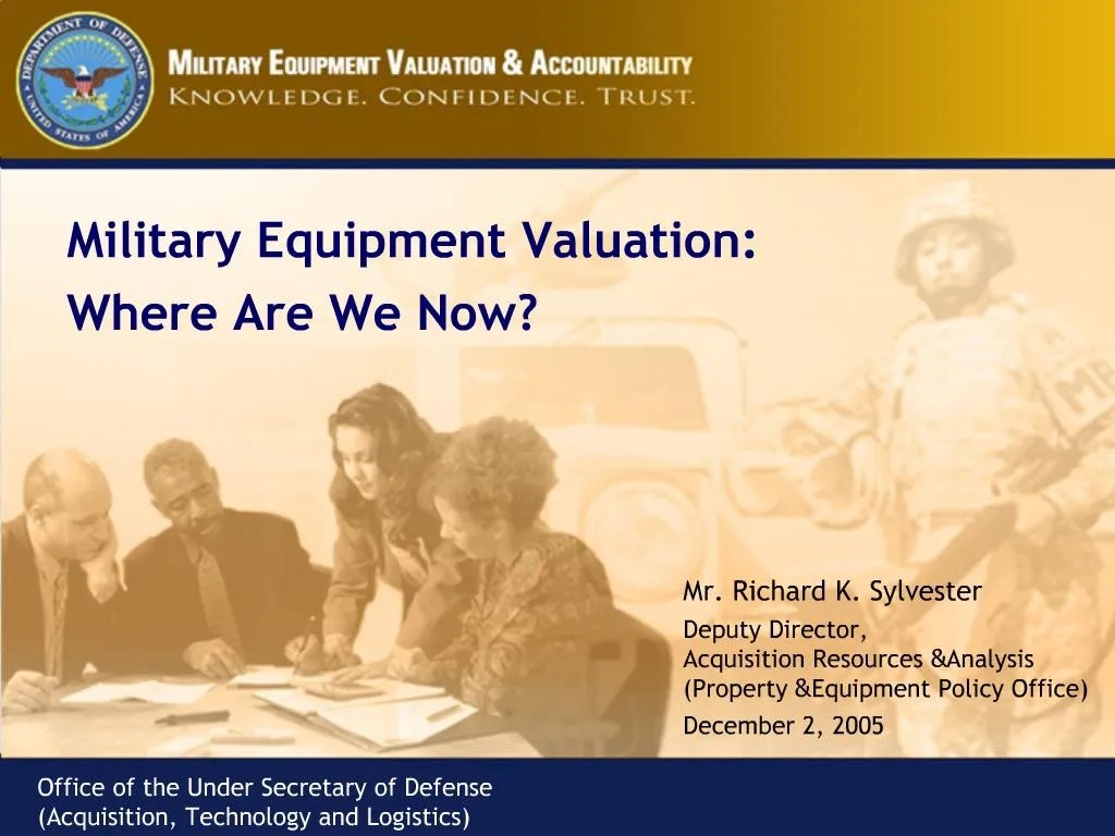PPT Military Equipment Valuation Where Are We Now PowerPoint