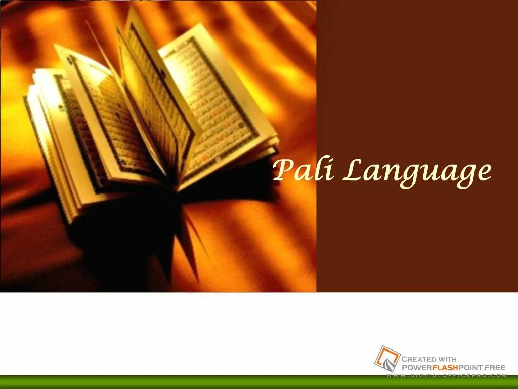 PPT Pali Language PowerPoint Presentation, free download ID5685