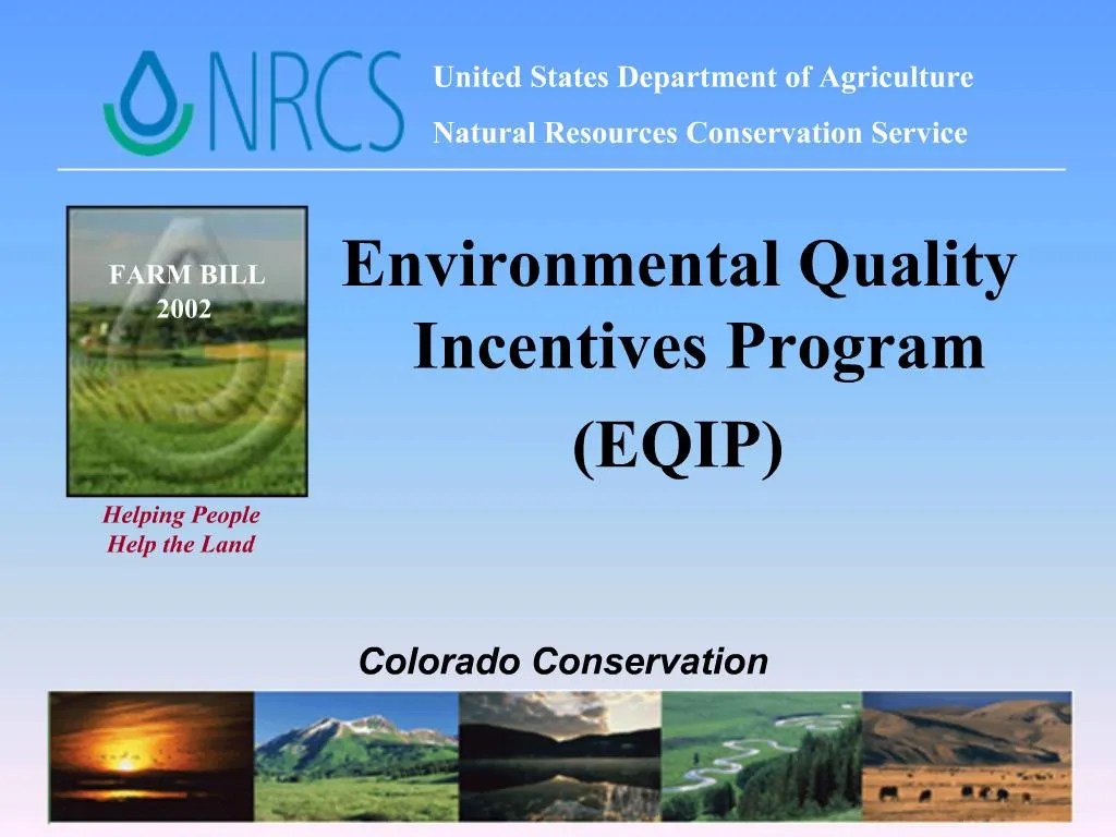 PPT United States Department of Agriculture Natural Resources