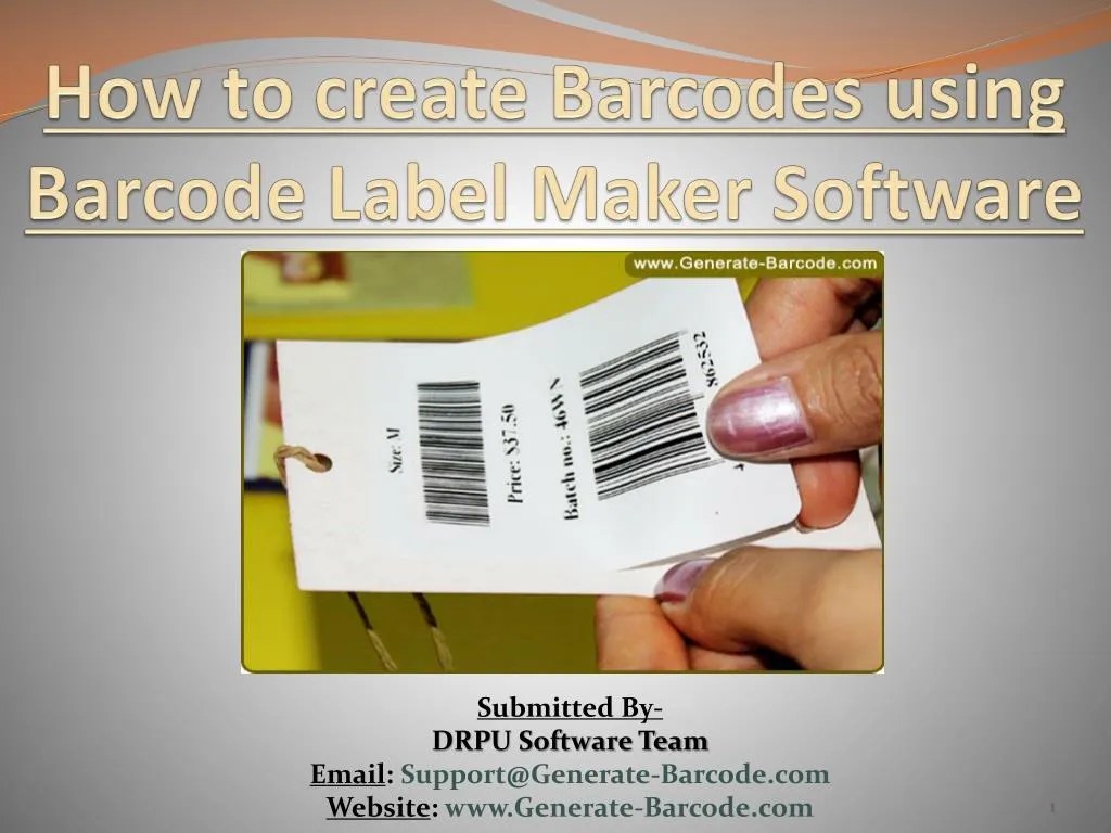 PPT How to create Barcodes using Barcode Label Maker Software