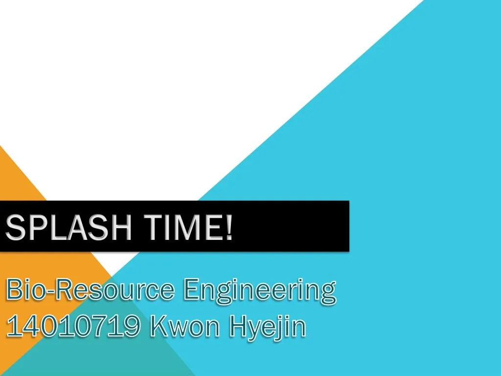 PPT Splash Time PowerPoint Presentation, free download ID7166380