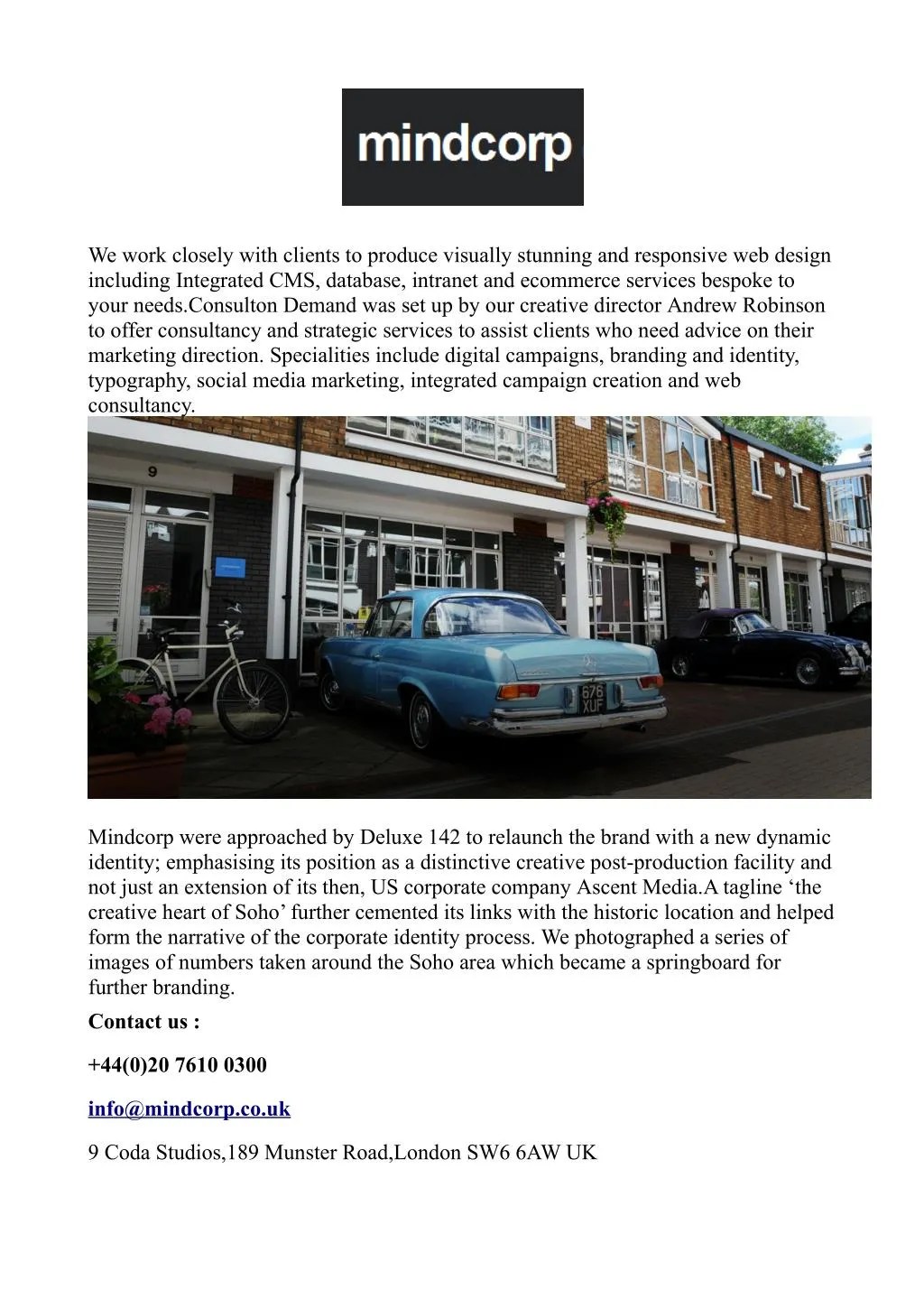 PPT Digital Design and Marketing Agency Hammersmith Mindcorp