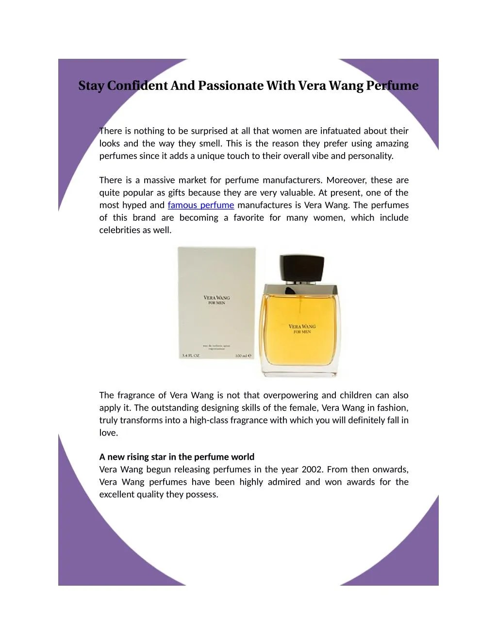 PPT Stay Confident And Passionate With Vera Wang Perfume PowerPoint