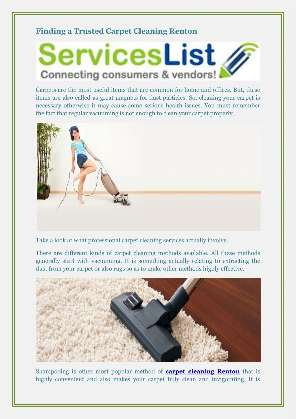 PPT Finding a Trusted Carpet Cleaning Renton PowerPoint Presentation