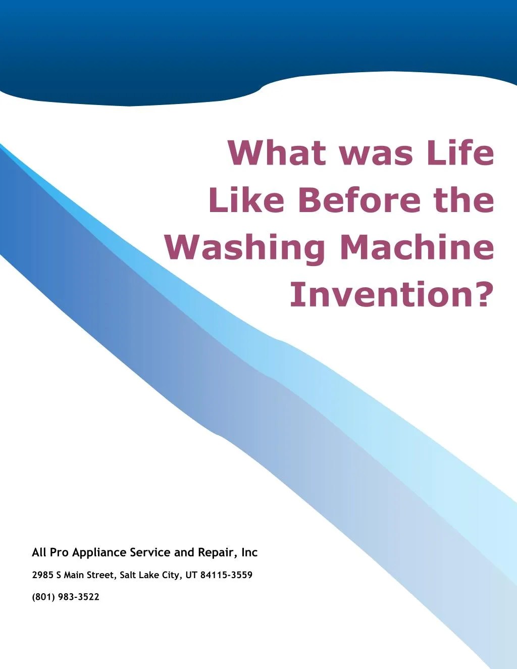 PPT What was Life Like Before the Washing Machine Invention