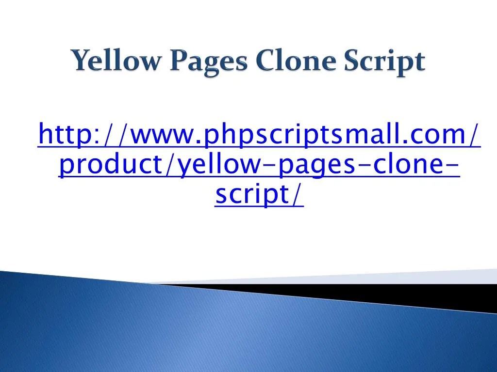 PPT Yellow Pages Clone PowerPoint Presentation, free download ID