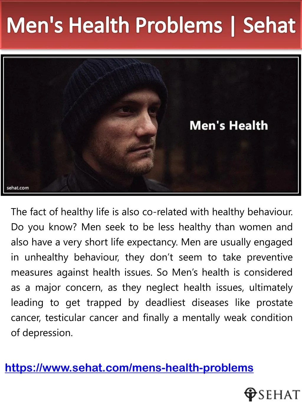PPT Men's Health Problems Sehat PowerPoint Presentation, free