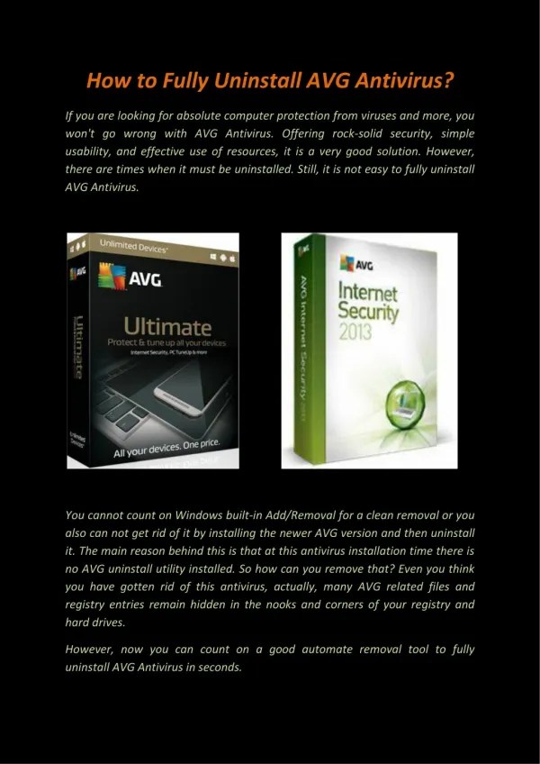 PPT - How to Temporarily Disable an AVG Antivirus Program PowerPoint