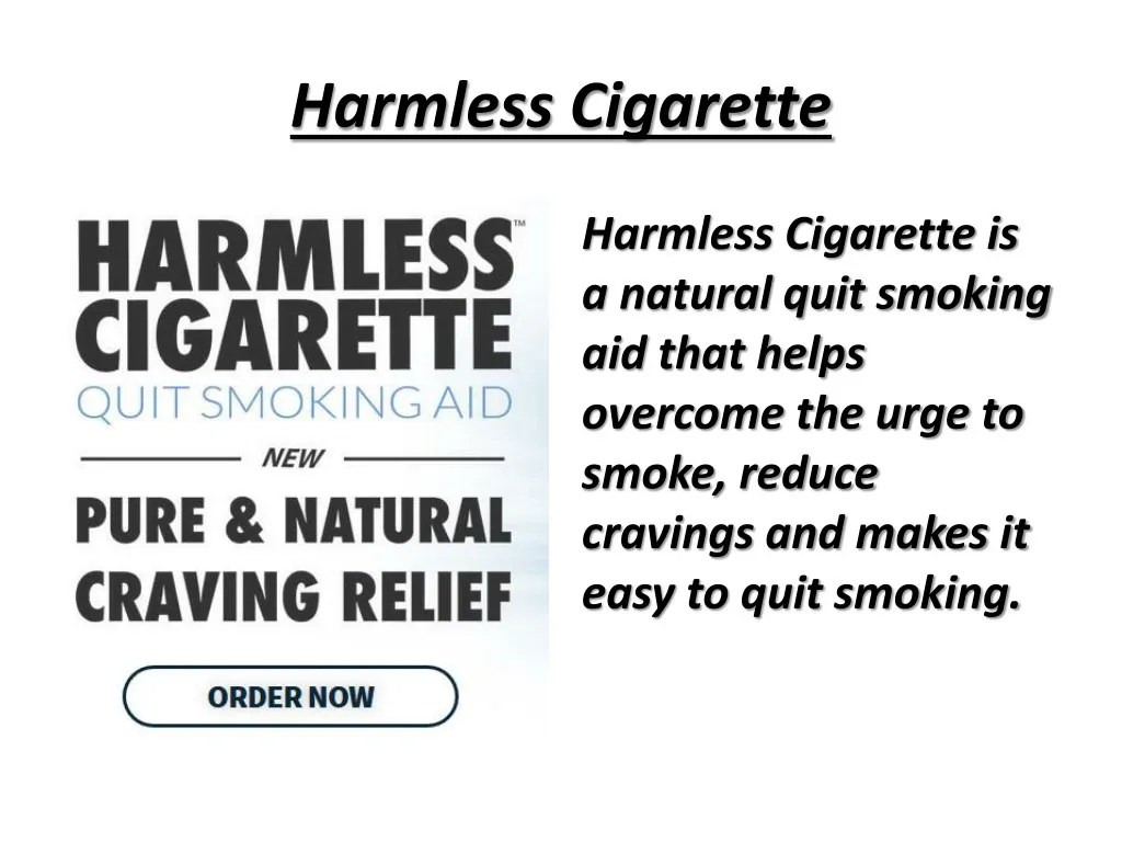 PPT Oxygen Harmless Cigarette Quit Smoking Aid PowerPoint