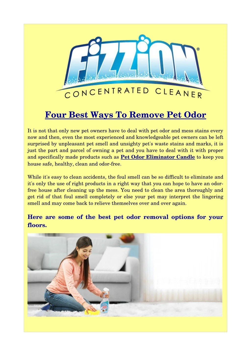 PPT Four Best Ways To Remove Pet Odor PowerPoint Presentation, free