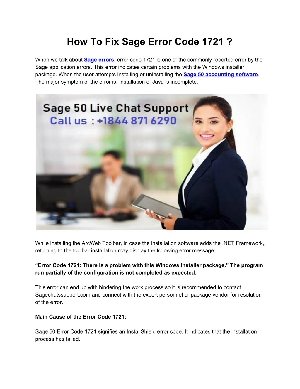 PPT How To Fix Sage Error Code 1721 PowerPoint Presentation, free