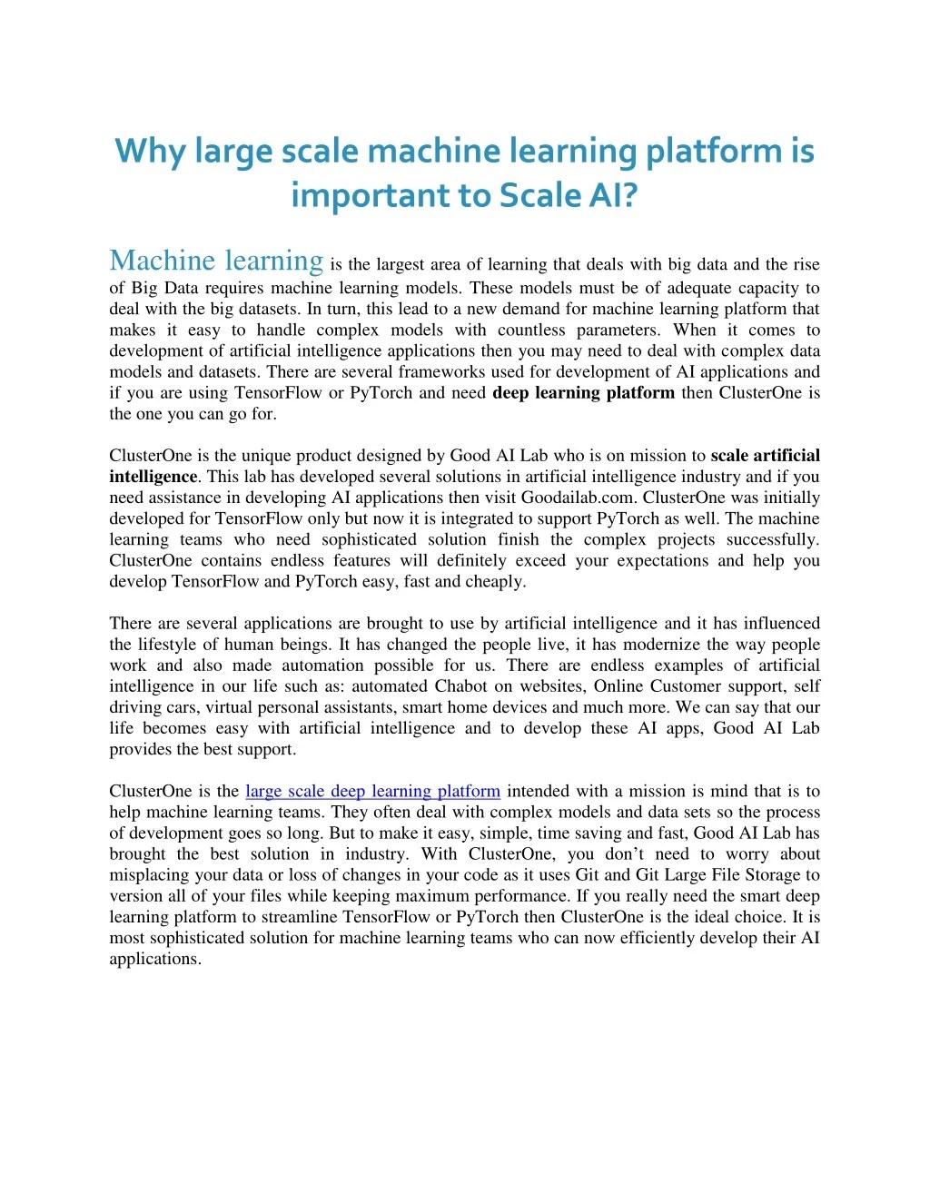 PPT Why large scale machine learning platform is important to Scale