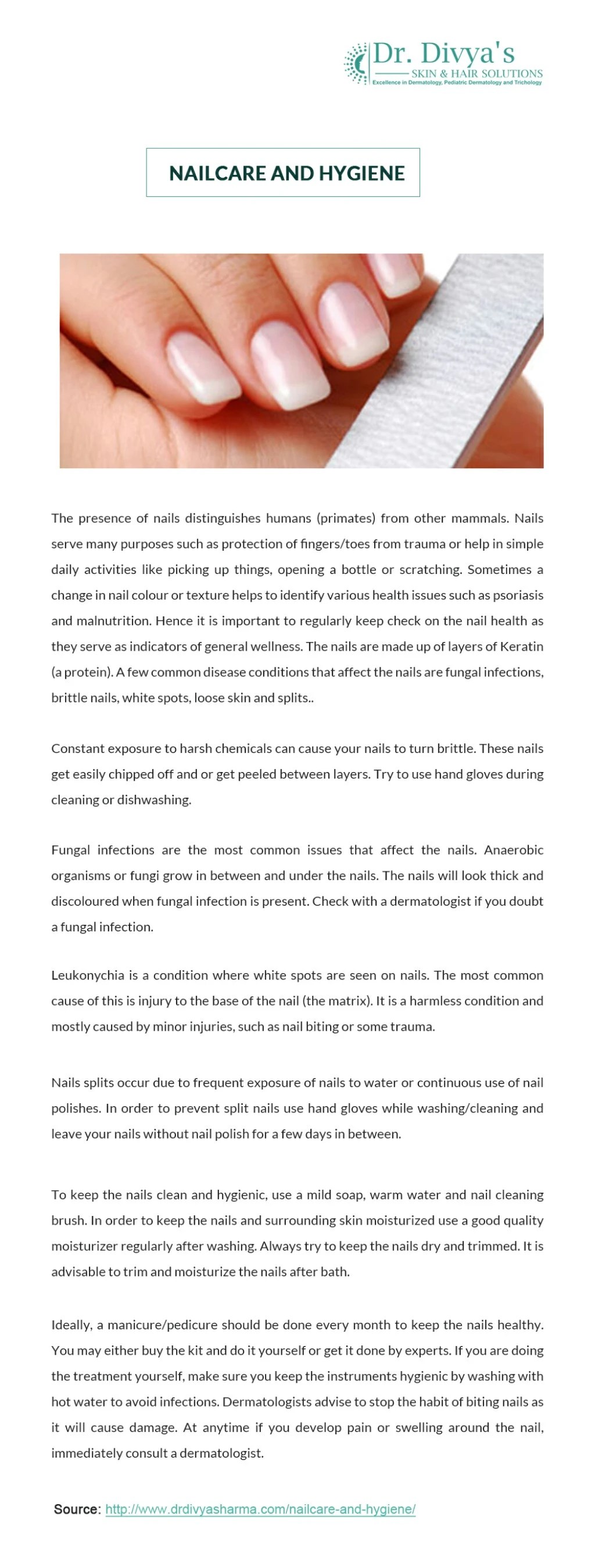 PPT NAILCARE AND HYGIENE Skin Treatment in Bangalore PowerPoint